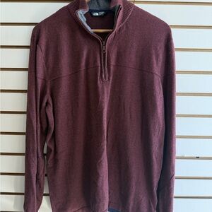 The North Face Men's Maroon Zip-Up Sweater